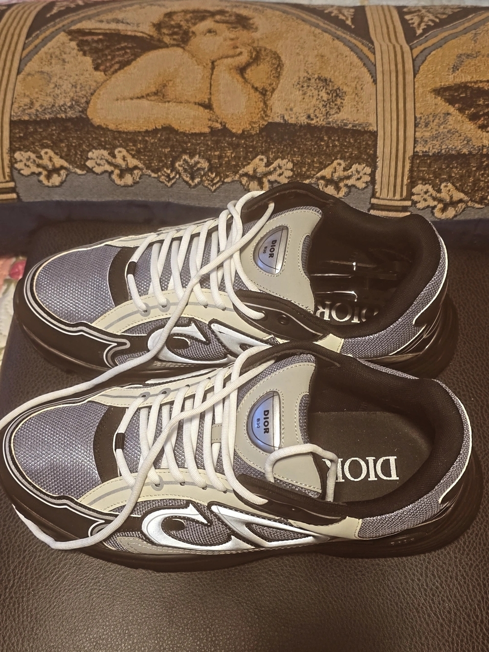 Dior Men's Blue, White & Black Runner Sneakers - Picture 2 of 2